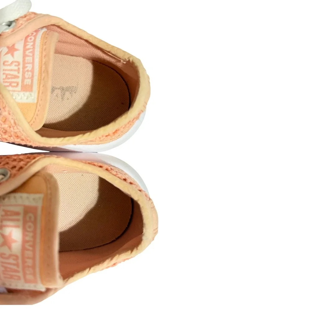 Converse Chuck Taylor All Star Move Peach Crochet Platform Sneakers A08740C 4.5Y